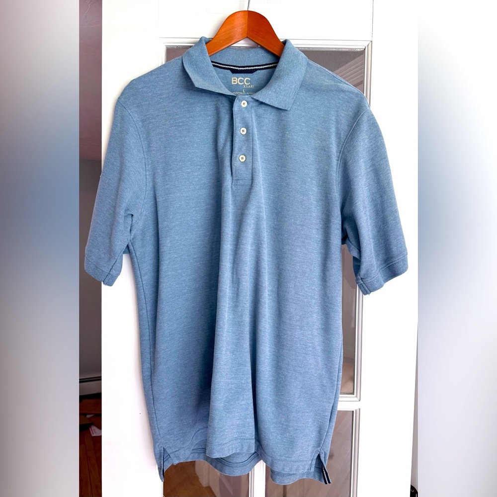 BCC Khaki Blue Men’s Polo Shirt, Size Large